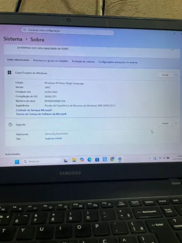 Notebook Samsung Essentials 500 + 4 GB