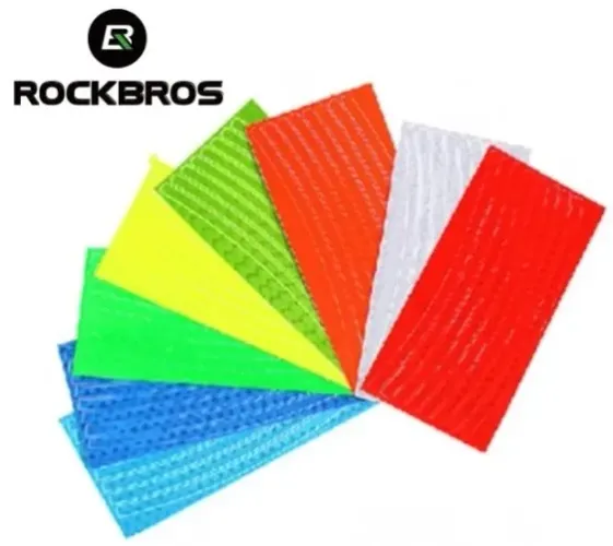 Adesivo refletivo roda aro bicicleta Rockbros Amarelo Fluorescente