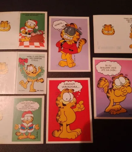 77 mini cartões Garfield antigos