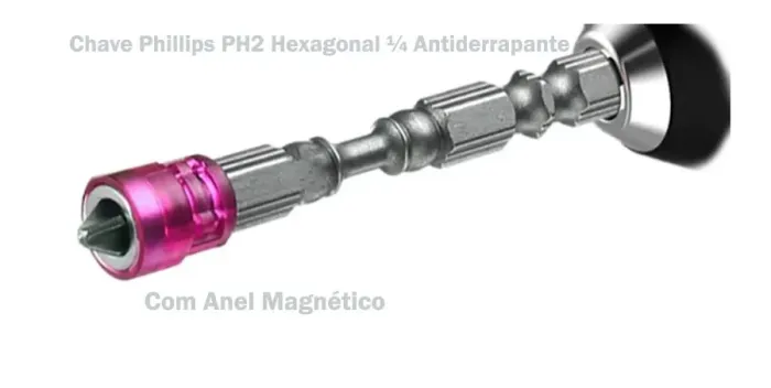 Chave Phillips PH2 Anel Magnético -65mm