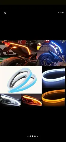 Fita Led Automotiva 12v Farol Drl + Seta Sequencial Par