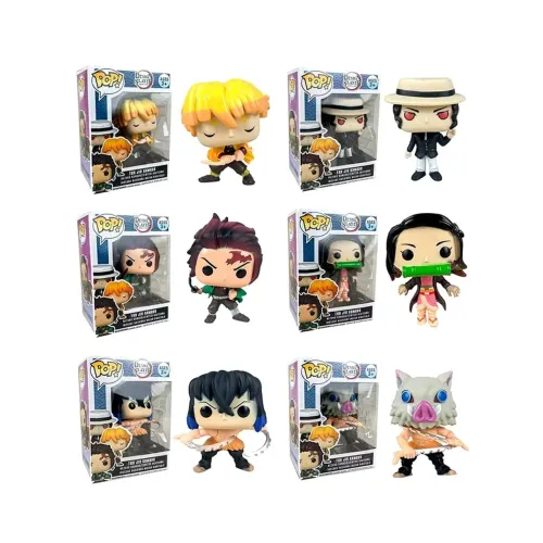 Boneco Funko Pop Demon Slayer Kimetsu Tanjiro Nezuko Zenitsu Inosuke Muzan (VALOR CADA)