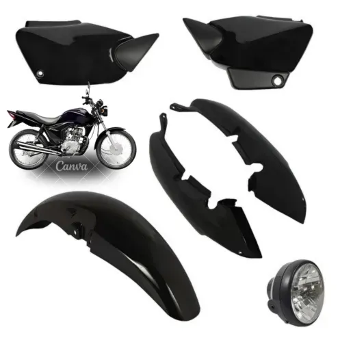 Kit Carenagem Com Farol Titan 125 Fan 125 - 2000/2008