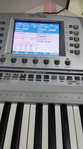 Teclado arranjador KETRON AUDYA 76 estudo troca