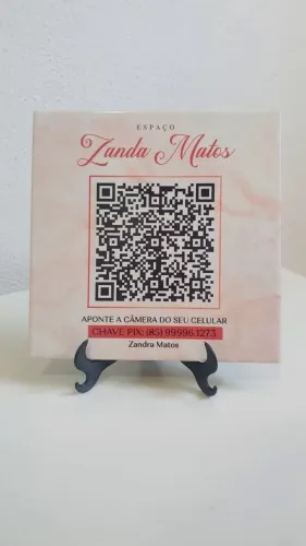 Plaquinha pix azulejo com qr code personalizado com sua marca