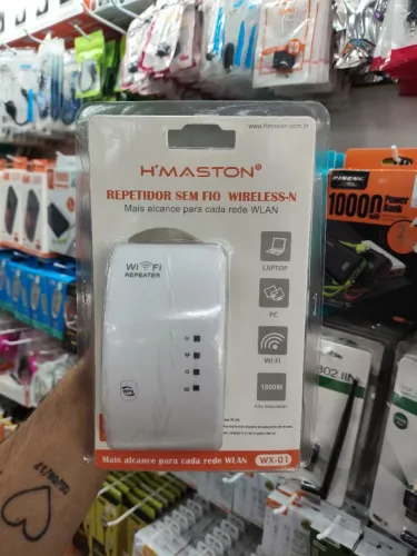 Repetidor Wi-Fi Wireless-N H'MASTON - Mais alcance