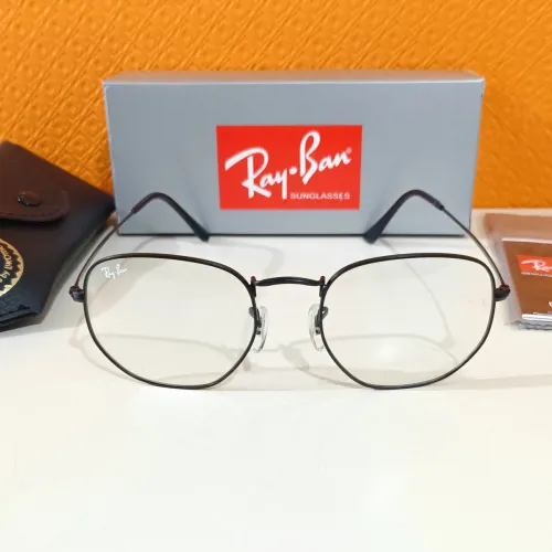 Armação óculos Ray ban Hexagonal preto unissex novo