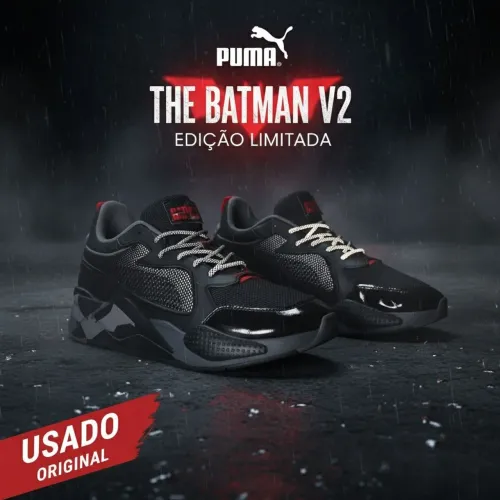 PUMA RS-X THE BATMAN V2 | EDIÇÃO LIMITADA | REFLETIVO