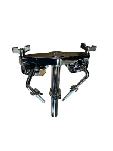 Tom holder duplo para bateria haste 10mm tubo 1 polegada 