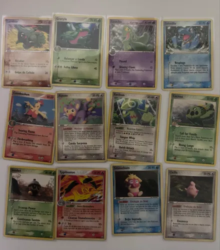 Lote 12 Cartas Pokémon