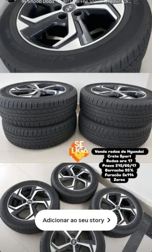 Rodas com Penes Aro 17 do Creta Sport 2018 Penes zero