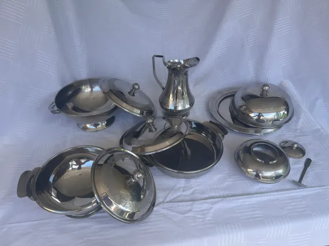 Conjunto Pratinox 18/8 Vintage Completo - Baixela em Aço Inox