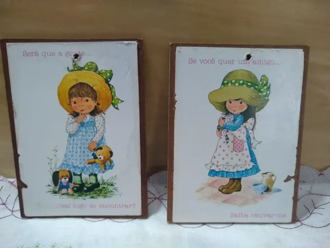 Mary Mai/Mini quadros de madeirit antigo