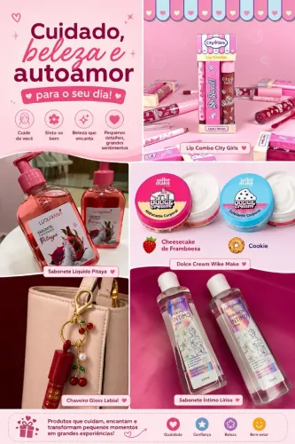 Cosméticos, beleza, autocuidado 