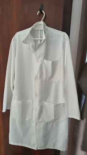 Jaleco branco cru