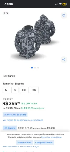 Corta vento impermeável 