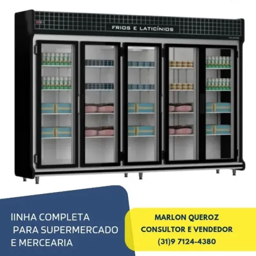 Refrigerador de Bebidas 5 Portas Polo Frio 220V Novo
