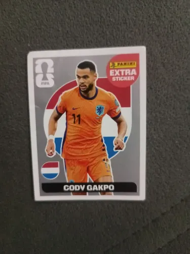 Figurinha extra sticker prata do gakpo