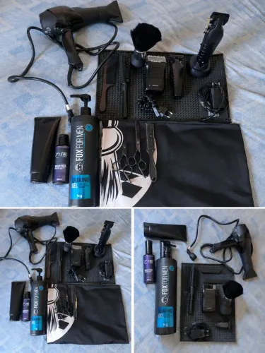 Kit completo de barbeiro