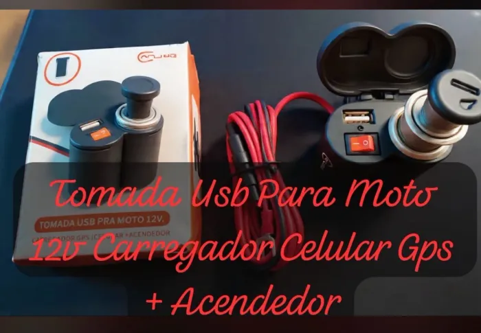 Tomada USB para moto 12 v carregador de celular gps + acendedor