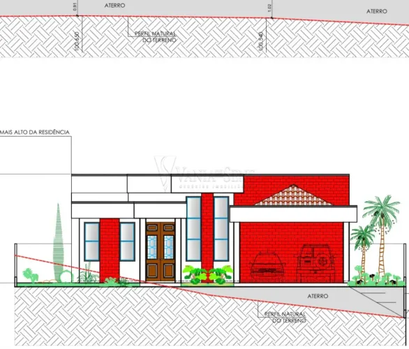 Casa em construção em terreno de 1.000 m² Residencial Santa Bárbara Jambeiro