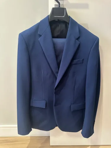 Terno Zara Azul (Calça sarja + Blazer)