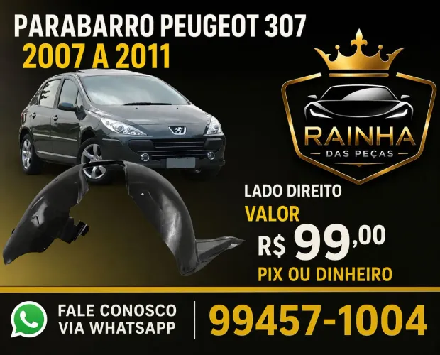 Parabarro Peugeot 307 2007 2008 2009 2010 2011 ( Lado Direito 