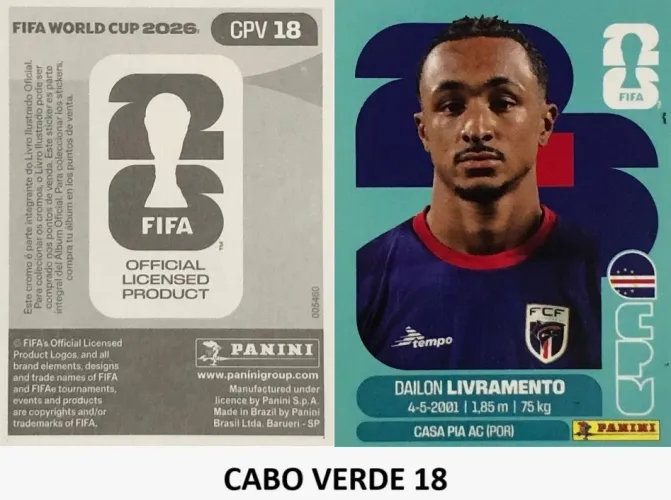 Figurinha copa do mundo 2026 - Cabo Verde 18 ( Adailton Livramento )
