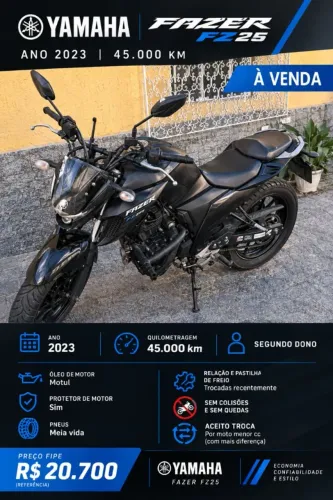 fz25 ano 2023 preta