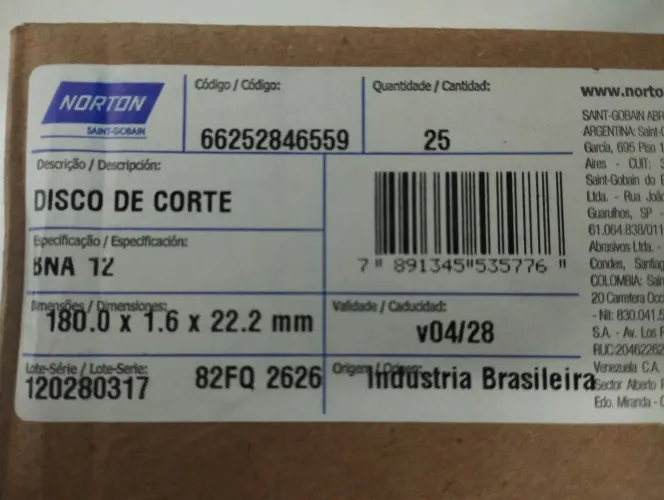 Disco de corte