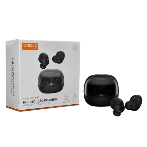 FONE BLUETOOTH A?GOLD PRO FN-B47 - COM REDUÇÃO DE RUÍDO