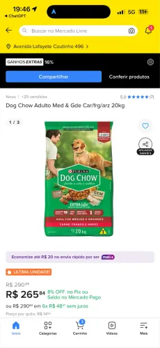 Vendo Saco de Ração 20kg 