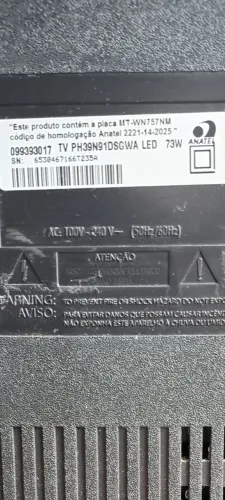 Tv Philco 39 polegadas com defeito
