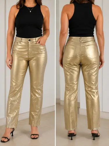 Calça dourada 