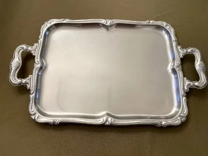 Bandeja Retangular Inox com Pegadores (Meridional)