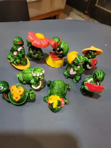 Coleção Completa Tartarugas Marinhas / Tartaletas Kinder Ovo 1996 (9 Peças)