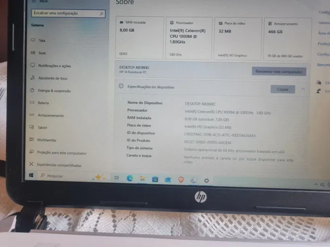 Notebook hp