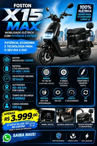 ? MOTINHA ELÉTRICA FOSTON X15 MAX ? ((ENTREGO EM CAMPO GRANDE MS))