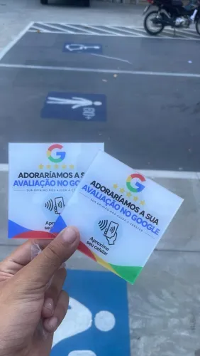Placa avaliação Google nfc