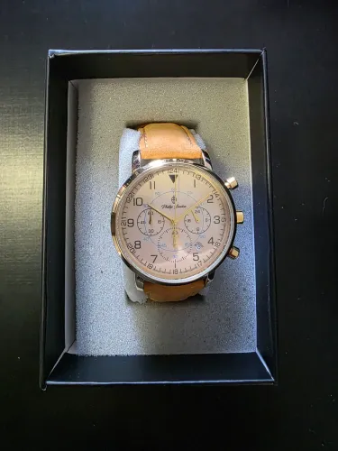 Relógio Phillip London Churchill Gold Caramel 40mm