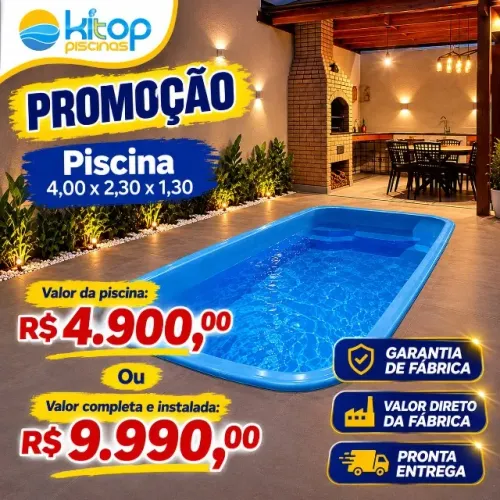 Vendo Piscina de Fibra - Promoção $ 9.990,00 Instalada - Direto da Fábrica