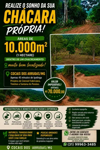 Chácaras de 10.000 m2 (OPORTUNIDADE)!!