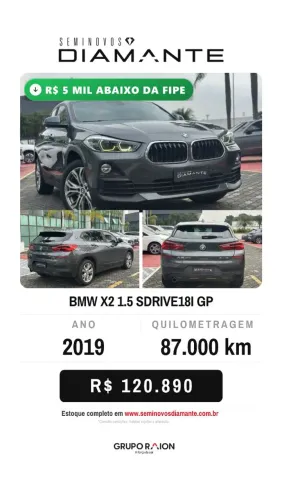 BMW X2 Sdrive 18I 1.5 Activeflex 136cv Aut. 2019