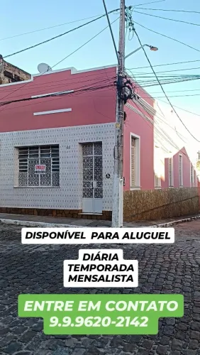 Casa para Aluguel Mensal - MOBILIADA - 3/4 - Centro histórico de Penedo/AL