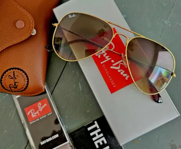 Ray ban aviador marrom degrade oculos de sol