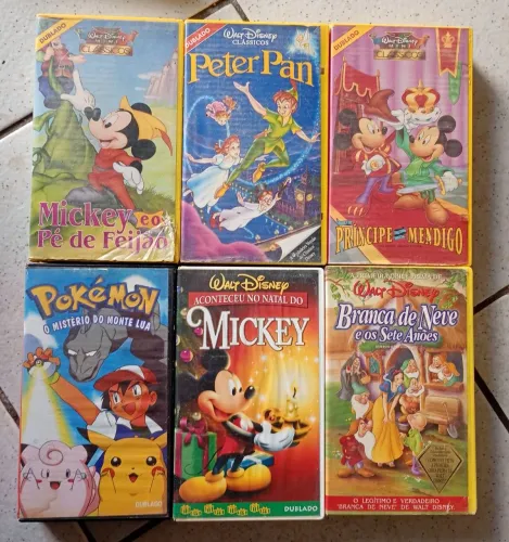 Fitas VHS Originais Lote Com 12 Filmes Infantis