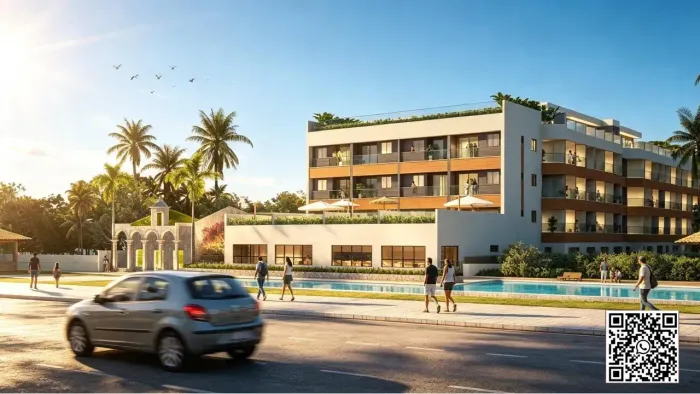 TAMANDARÉ - Flat 33 m² com 1 quarto enfrente a nova orla de Tamandaré