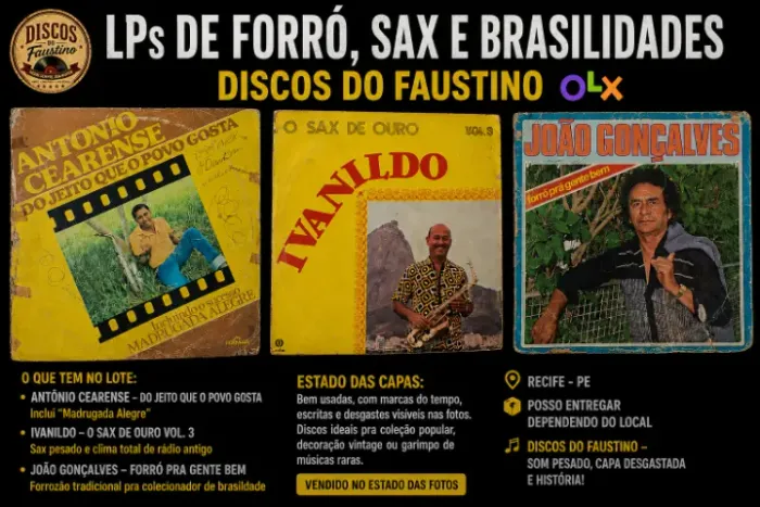 LPs de Forró, Sax e Brasilidades | Discos do Faustino