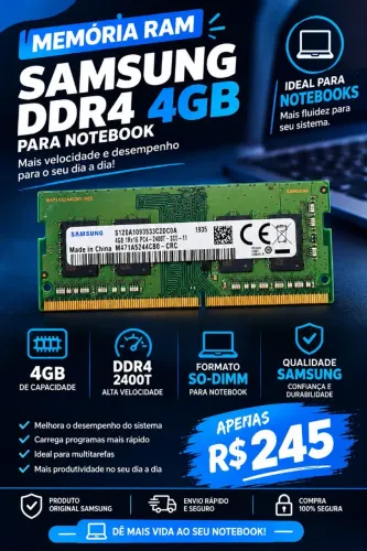 MEMÓRIA NOTEBOOK 4GB DDR4