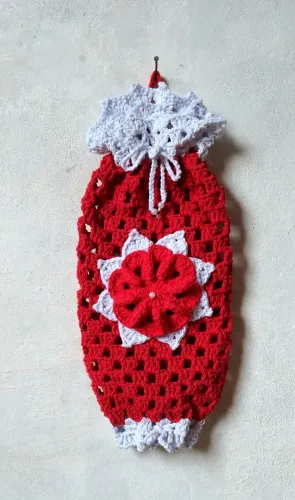 Porta Sacola em Crochê 